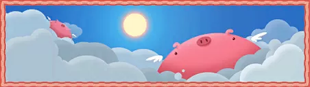 Banner „Himmlisches Schwein“