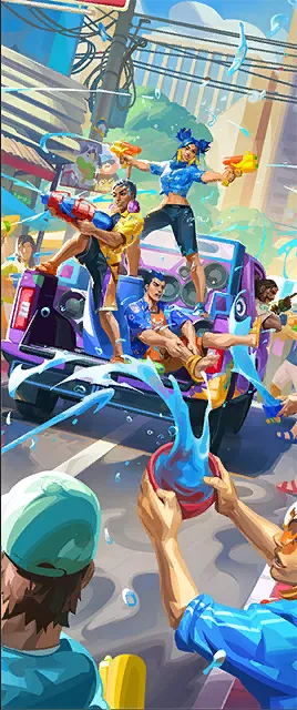 Banner „Songkran Splash Street“