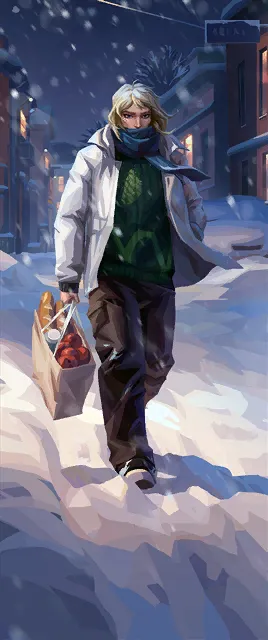 Banner „Spaziergang im Schnee“
