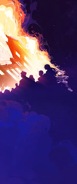 Banner „V26-Konflikt // Trotze den Flammen“